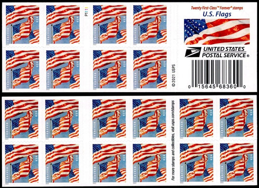 2022 New Flag Forever Stamp Sheets Stamp Booklets