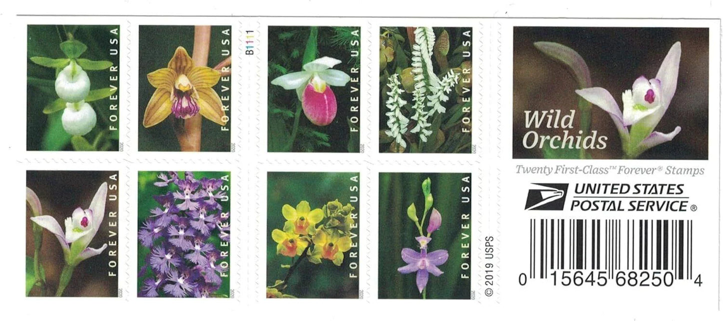 Wild Orchids 2019 Forever Stamps Sheets Stamp Booklets