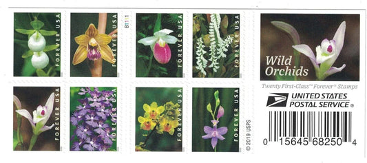 Wild Orchids 2019 Forever Stamps Sheets Stamp Booklets