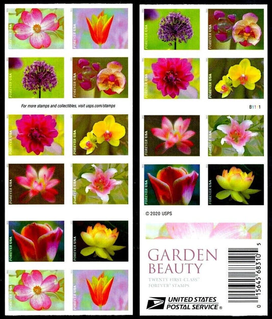 Garden Beauty 2020 Forever Stamps Sheets Stamp Booklets