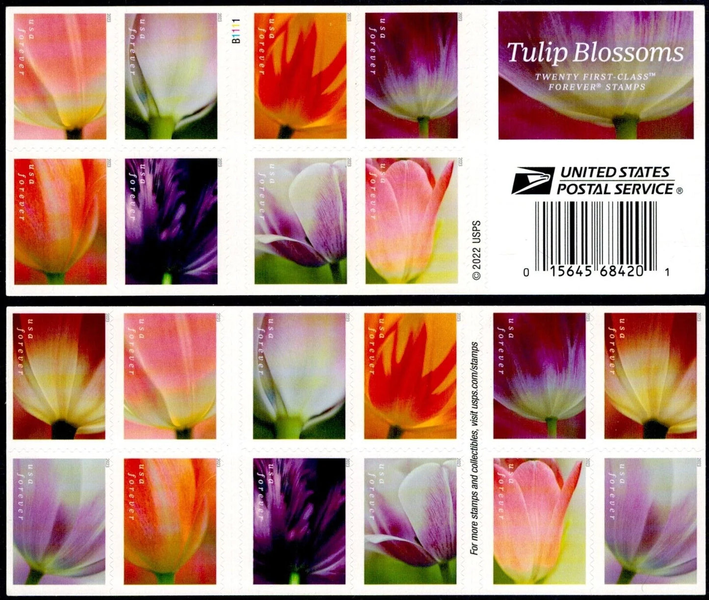 Tulip Blossoms 2022 Forever Stamps Sheets Stamp Booklets