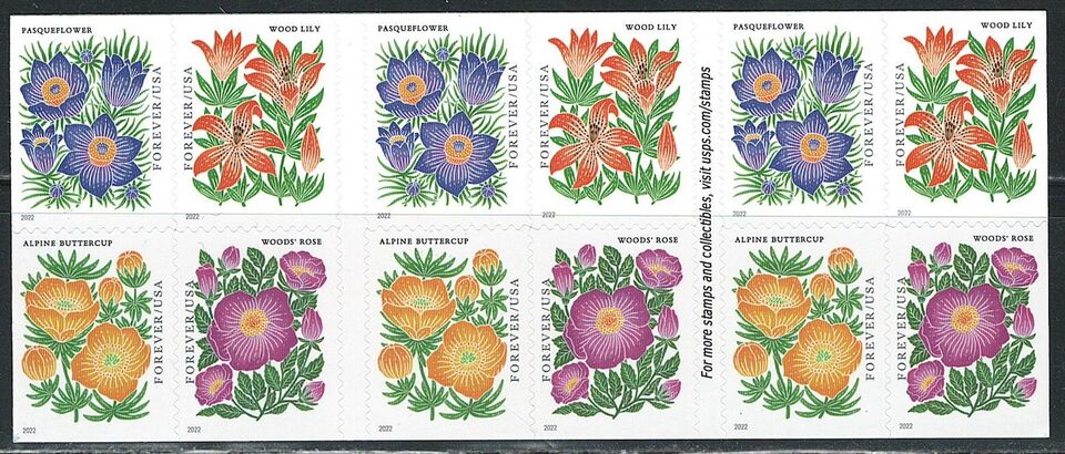 Mountain Flora 2021 Forever Stamps Sheets Stamp Booklets