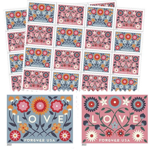 New Love Forever Stamp 2022  Sheets Stamp Booklets