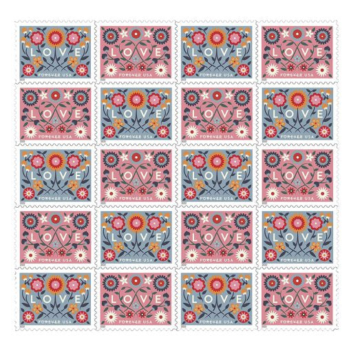 New Love Forever Stamp 2022  Sheets Stamp Booklets